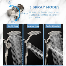 MakeFit filtration system with KDF55 and vitamin C reduces chlorine exposure during showers.