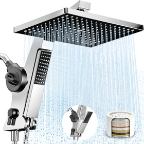 MakeFit filtered rain shower head 12-inch coverage for a luxurious shower experience.