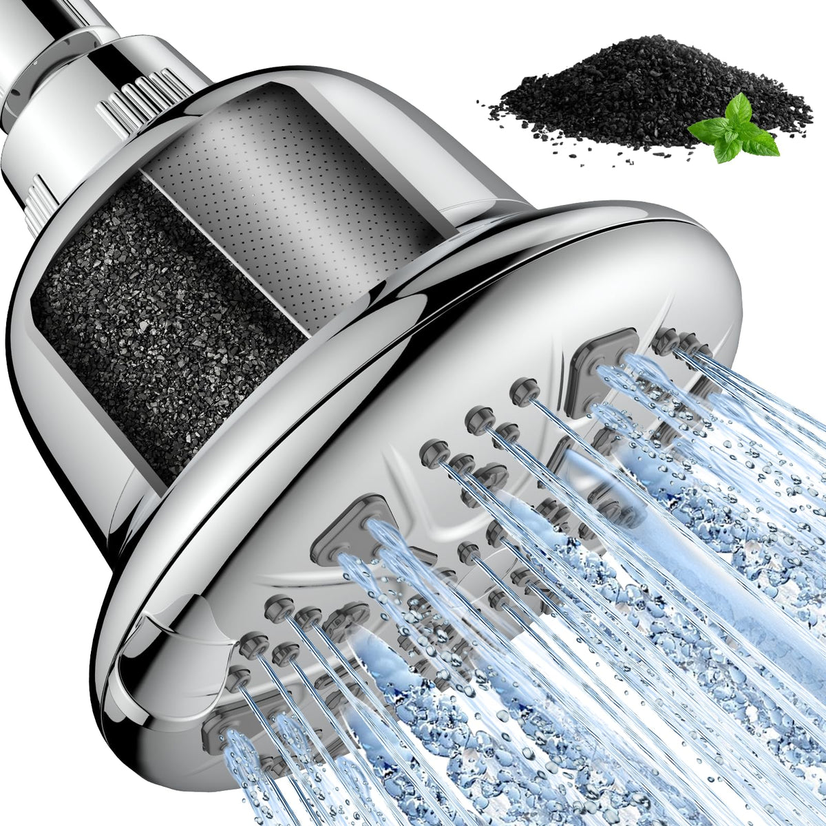 MakeFit carbon-filter cartridge reducing chlorine for softer skin