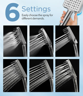 Detachable hose and handheld design for flexible showering