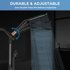 MakeFit handheld shower head provides a high-pressure stream for quick, refreshing rinses.