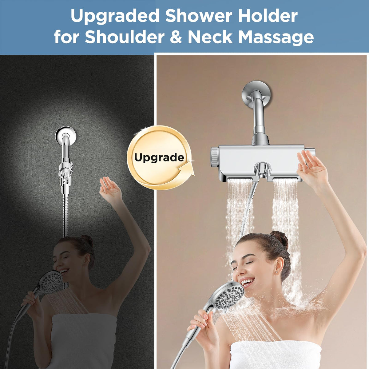 MakeFit handheld shower with multiple settings for personalized cleansing