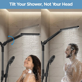 MakeFit handheld showerhead with 10 modes for personalized cleansing.