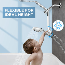 MakeFit handheld showerhead with 10 modes enables customizable cleansing