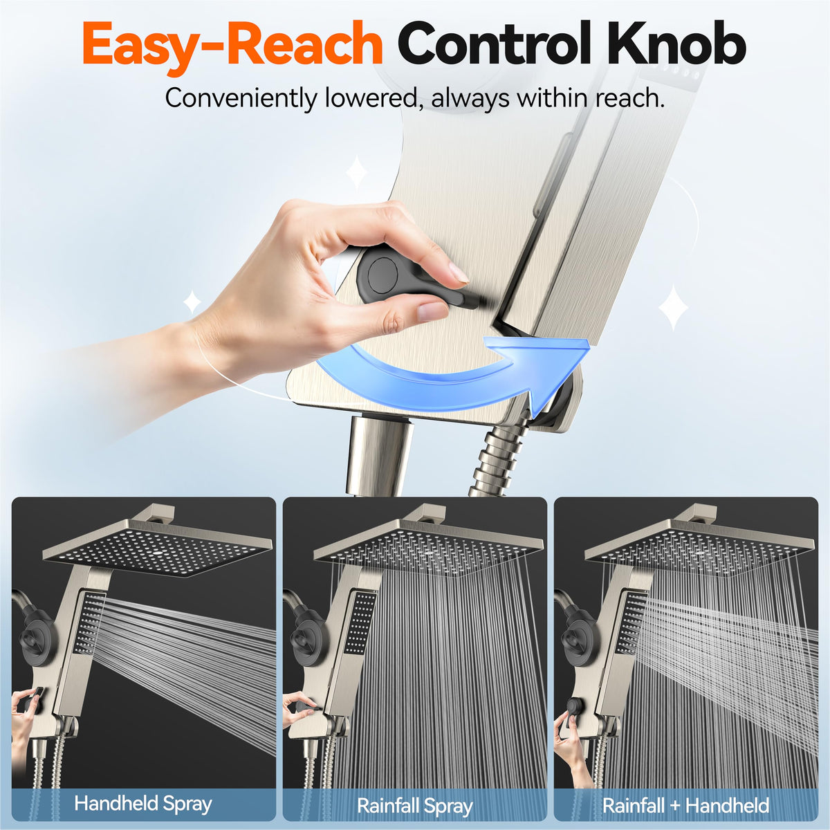 MakeFit three spray modes with easy controls optimize comfort and practicality.