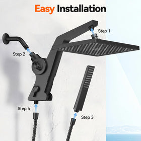 MakeFit tool-free installation fits standard G1/2 arms for quick setup