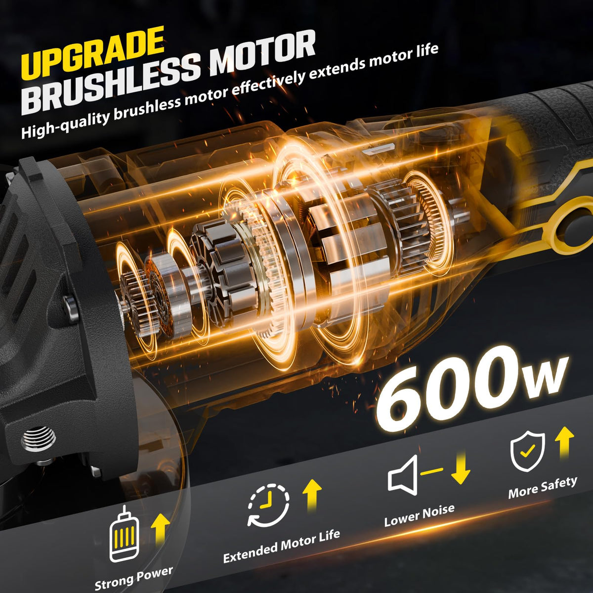 MAKELIFT brushless motor delivers efficient power for tough cutting tasks