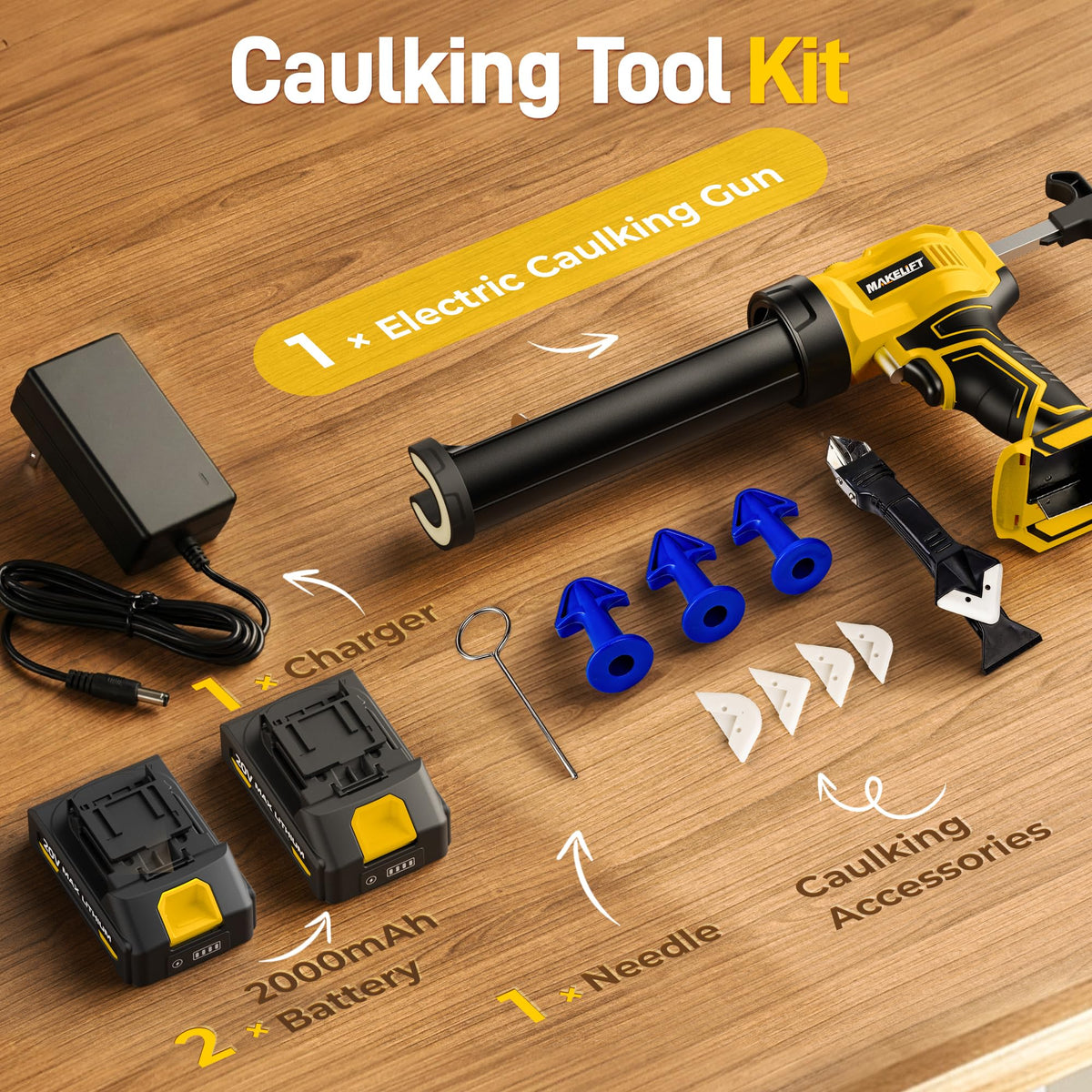 MAKELIFT cordless design improves maneuverability for large projects.