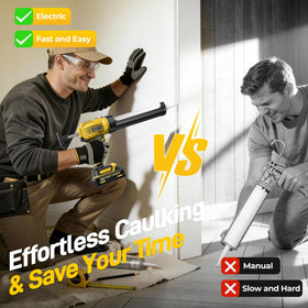 MAKELIFT dual-battery setup ensuring long, uninterrupted caulking sessions.