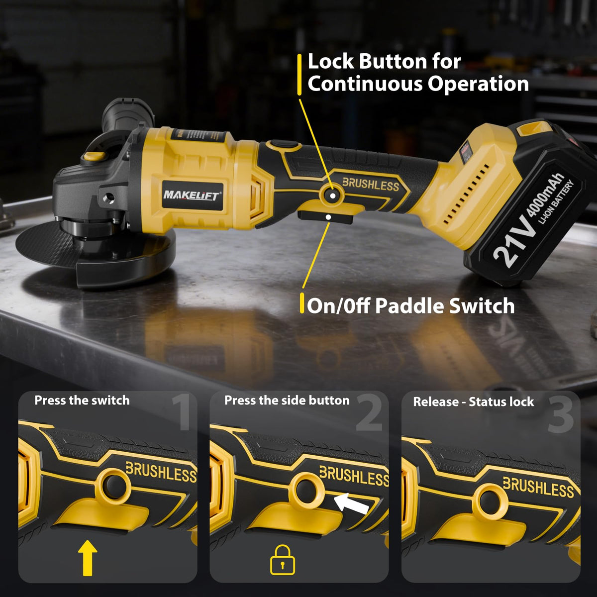 MAKELIFT cordless design supports indoor and outdoor project workflows
