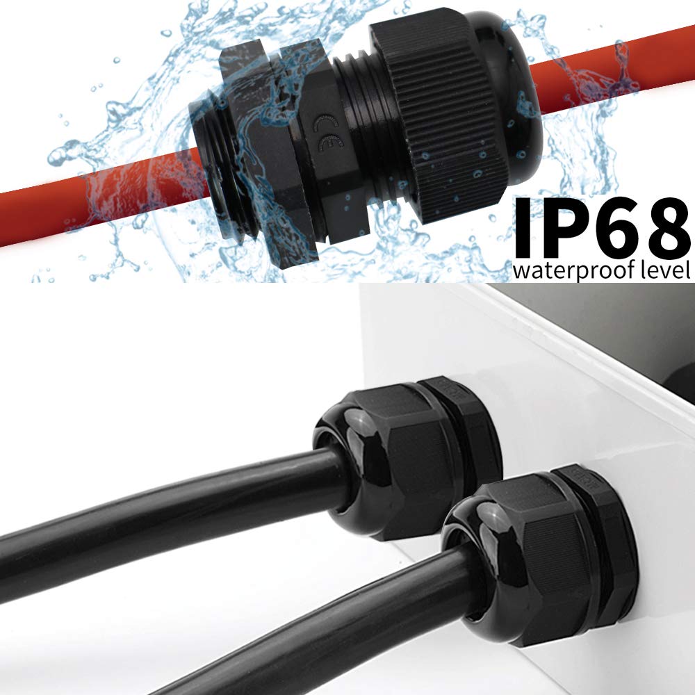 MAKERELE cord grip 3/4 inch NPT gland ensures IP68 seal in harsh environments.
