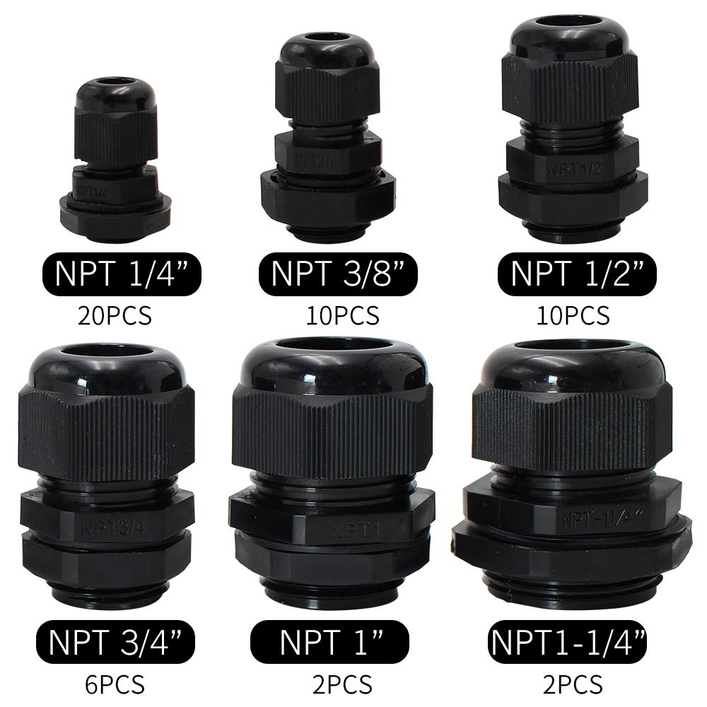 MAKERELE cord grip 3/8 inch NPT gland provides rugged cable entry for machines.