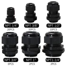 MAKERELE cord grip 3/8 inch NPT gland provides rugged cable entry for machines.
