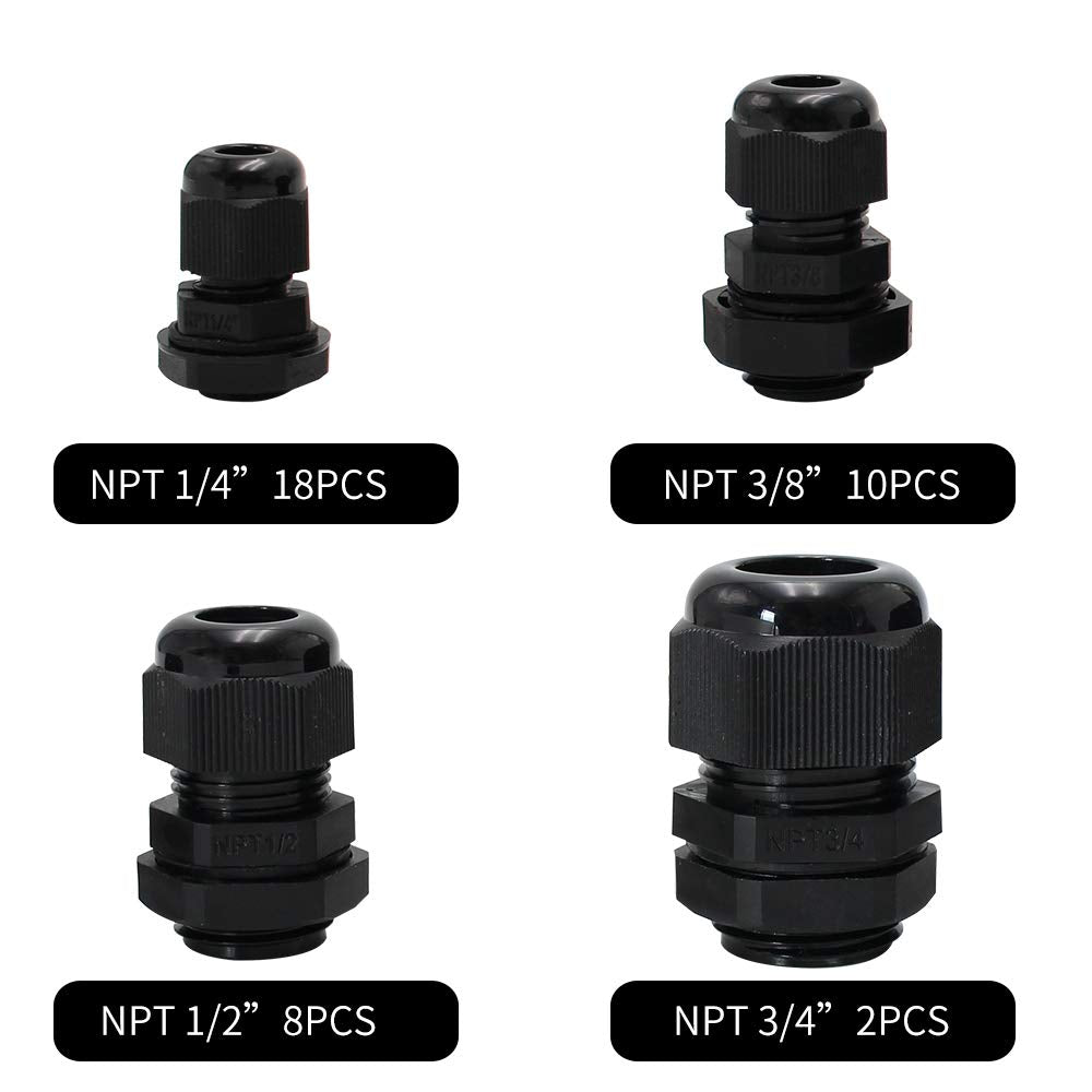 MAKERELE waterproof gland closeup showing IP68 seal for rugged environments.