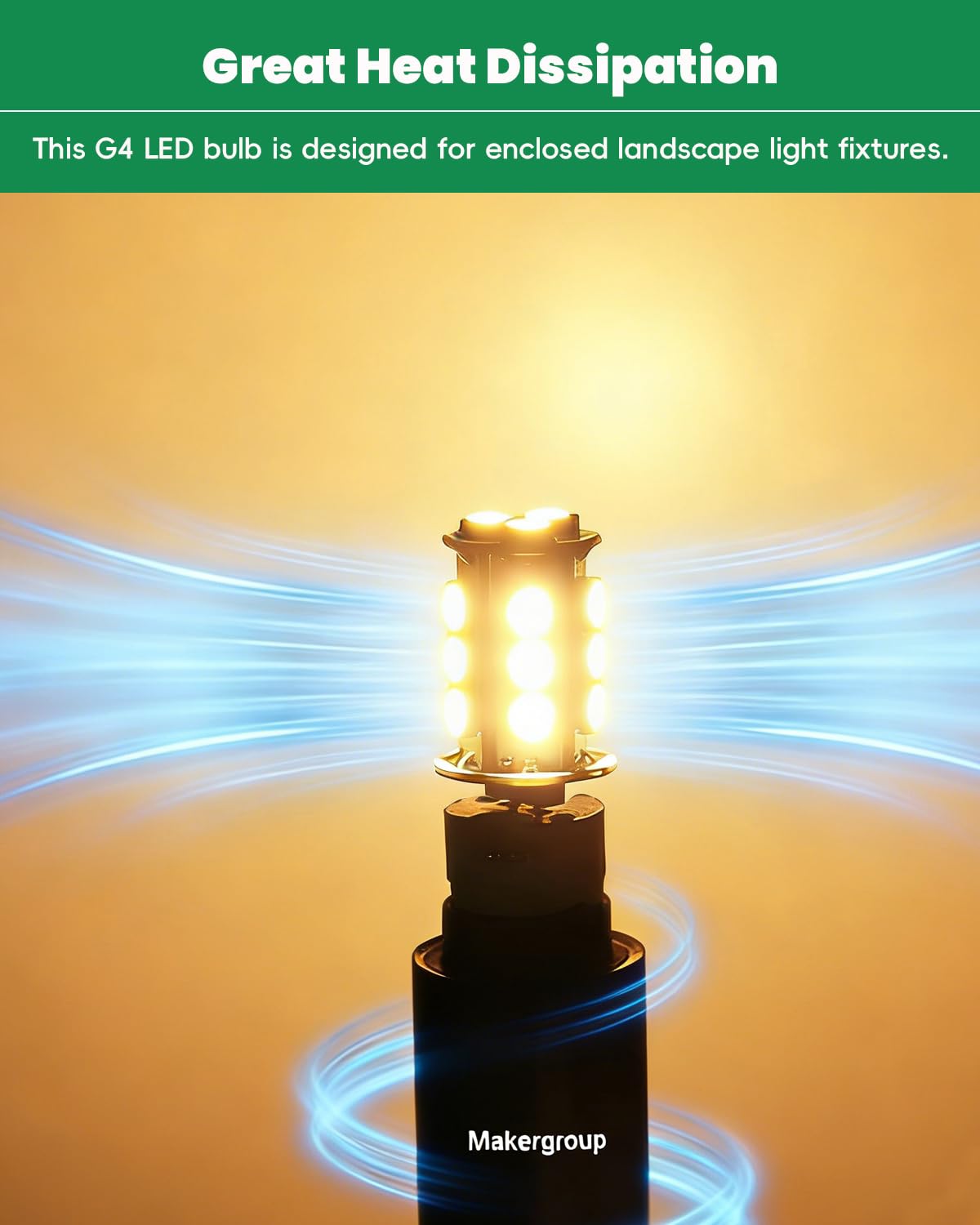 Makergroup T3 G4 LED bulb for paver lighting offers steady warmth