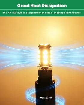 Makergroup T3 G4 LED bulb for paver lighting offers steady warmth