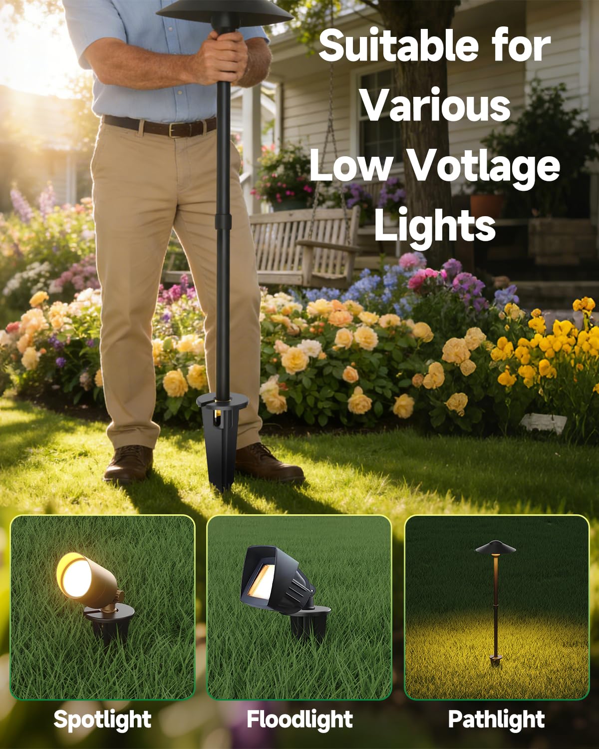 Makergroup two-pack stakes ideal for quick landscape lighting upgrades.