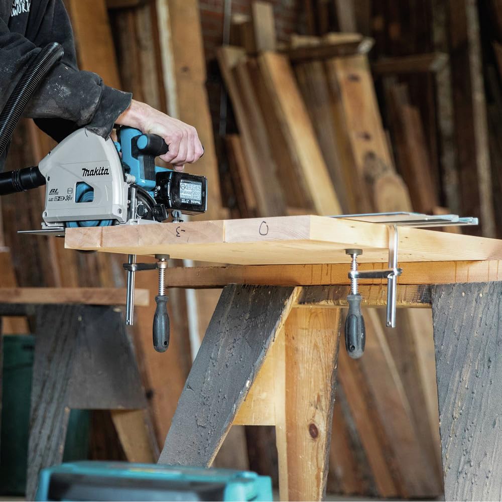 Makita 191J52-3 supports portable ripping on various rail systems