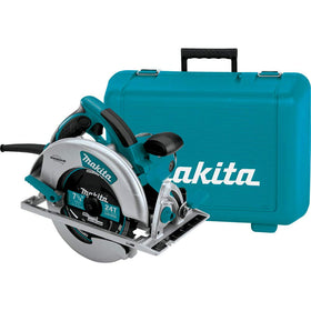 Makita 5007MG bevel-scale view emphasizes wide bevel range for versatile cuts.