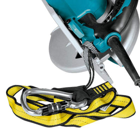 Makita 5007MG dust exhaust helps keep the line of cut clear.