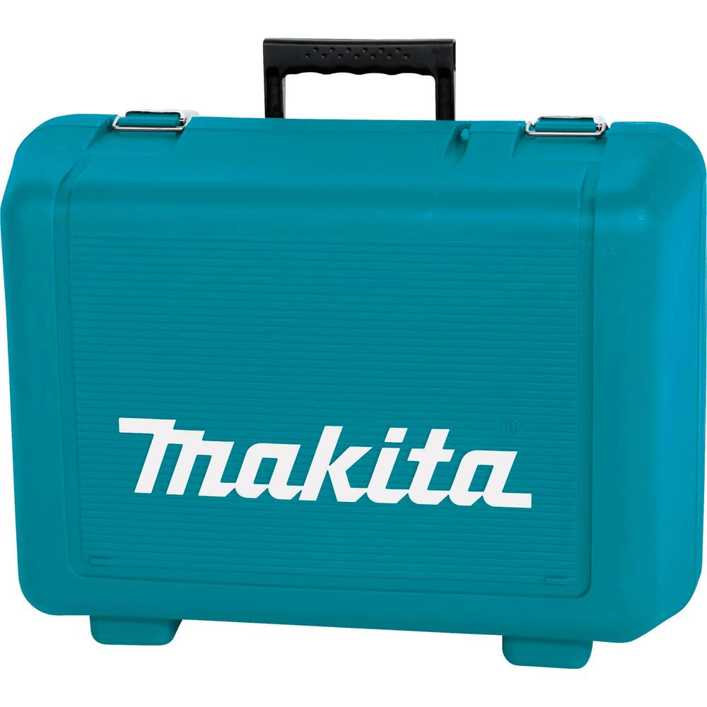 Makita 5007MG LED lighting aids precise cuts in dim workspaces.