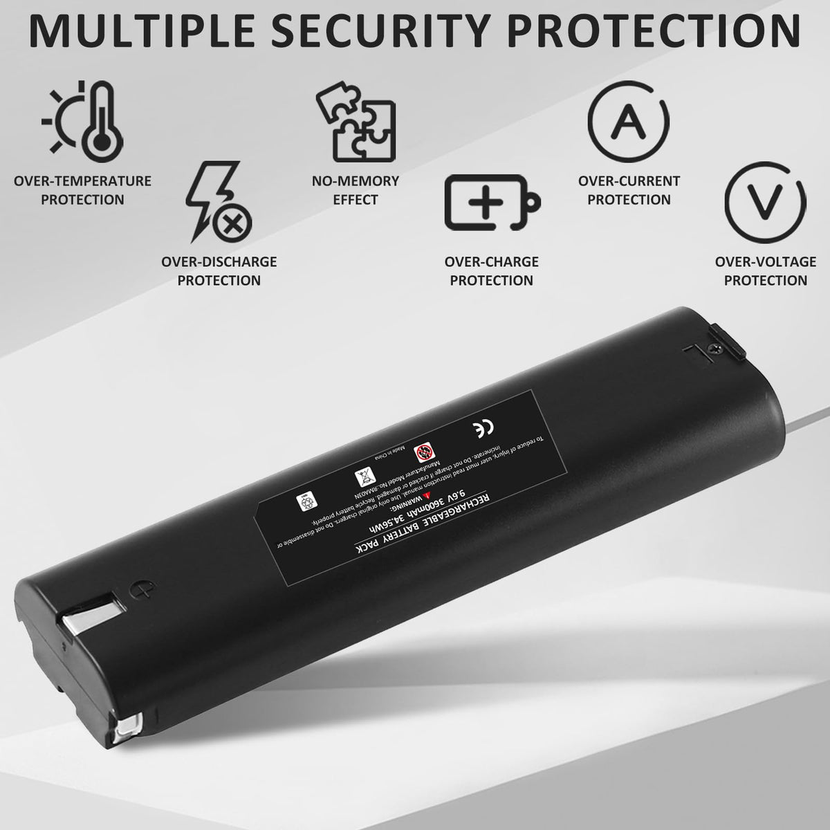 Makita 9.6V tools powered by Munikind replacement battery.