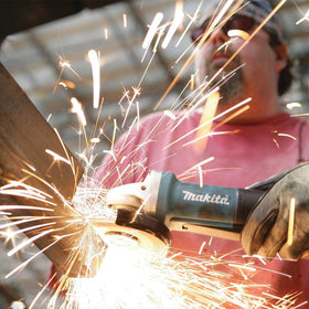Makita 9557PB delivering 11,000 RPM for fast material removal