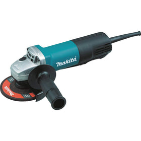Makita 9557PB paddle switch angle grinder in action for controlled grinding