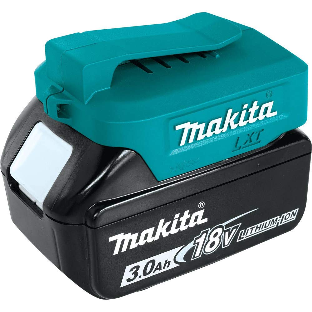 Makita ADP05 two USB ports deliver 2.1A each for on-site charging.