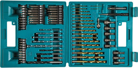 Makita B-49373 case displaying the 75-piece set for quick drilling and fastening