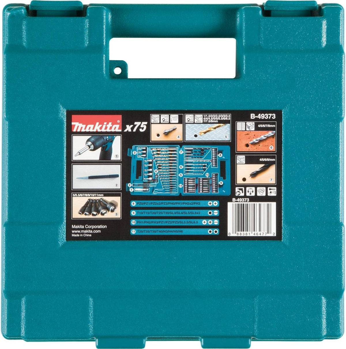 Makita B-49373 Brad point wood bits for clean, accurate holes