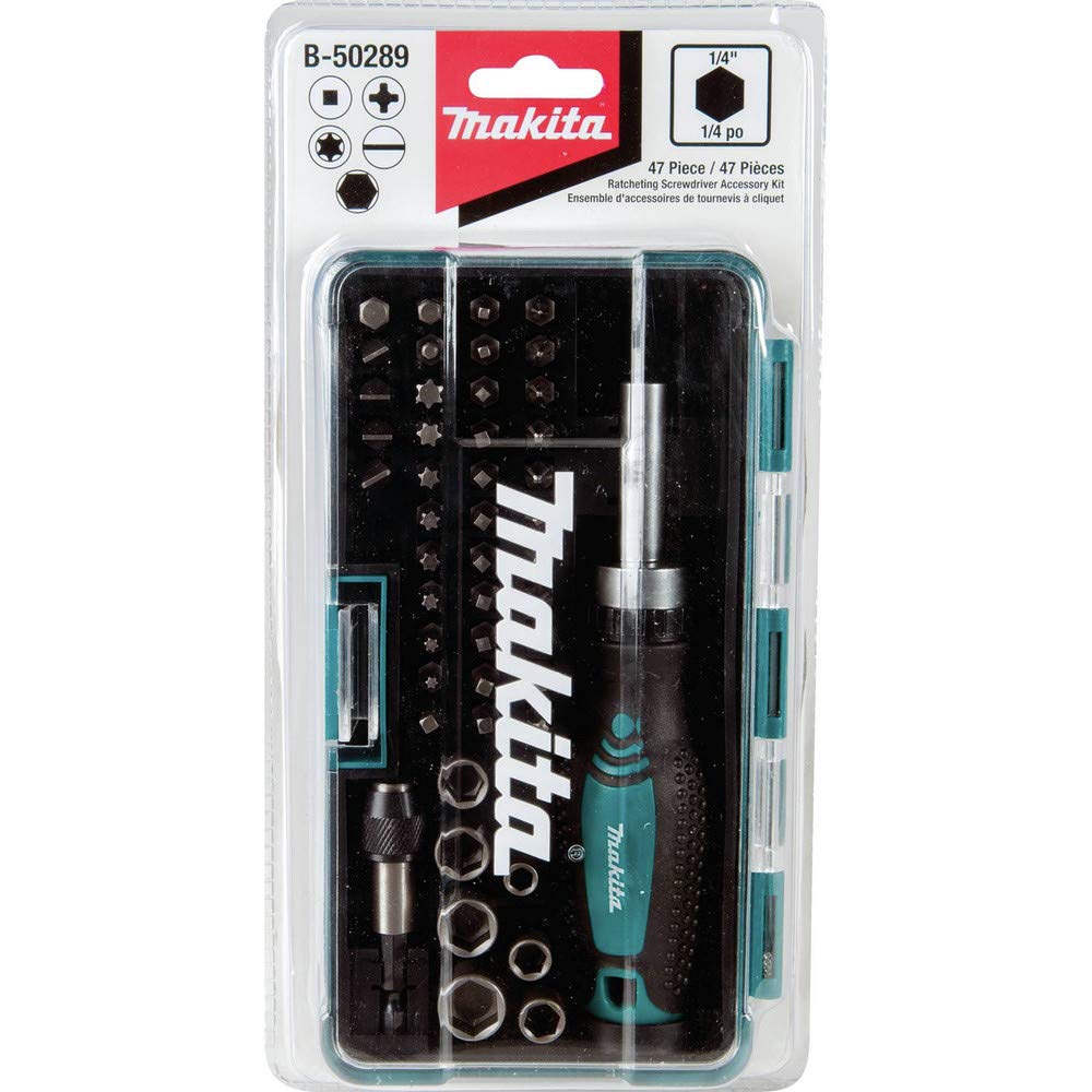 Makita B-50289 varied bit sizes ready for diverse fasteners