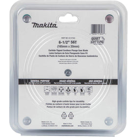 Makita B-57342 blade with fluorine coating to reduce pitch buildup.