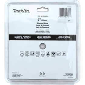 Makita B-69624 blade with longer life segments for heavy-duty concrete cutting.