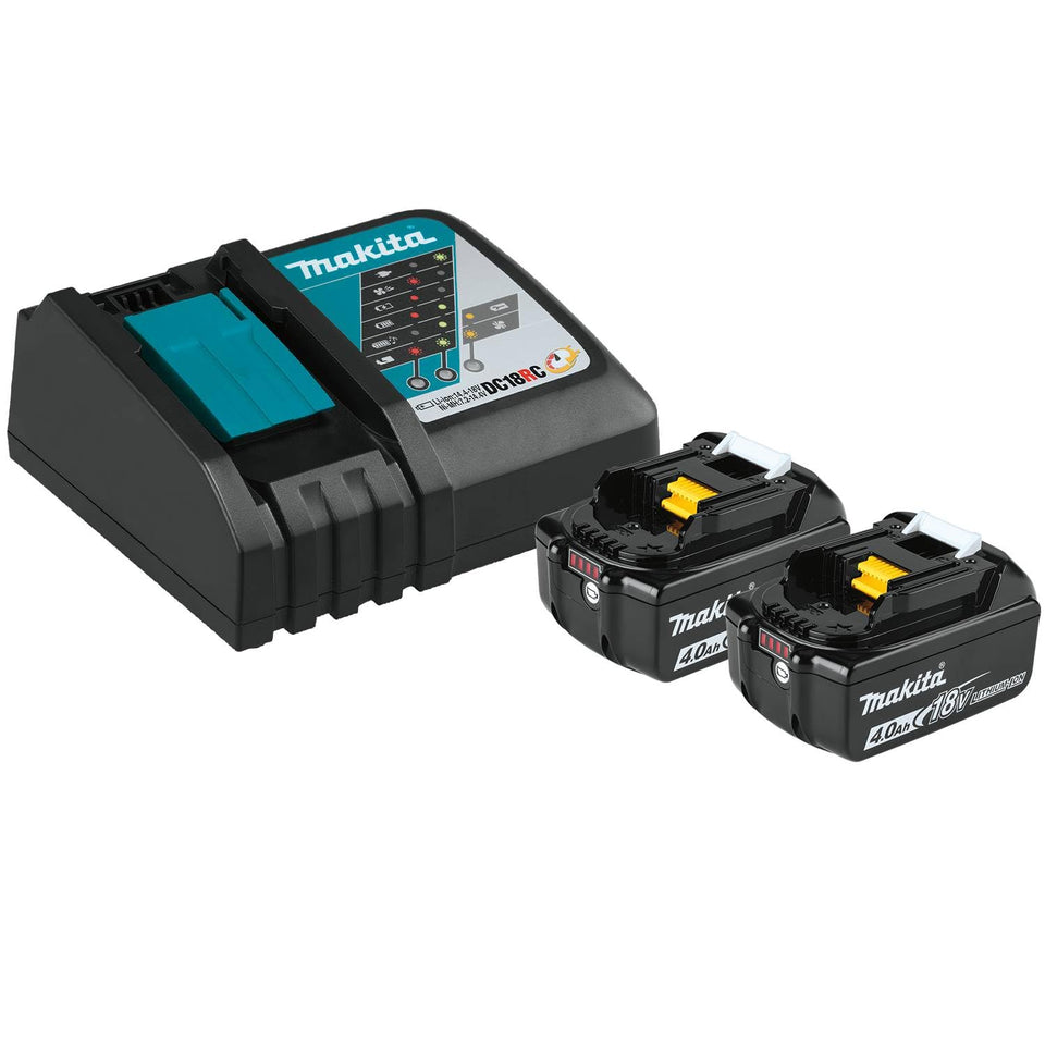Makita BL1840B 4.0Ah battery with extended run time for cordless tools.