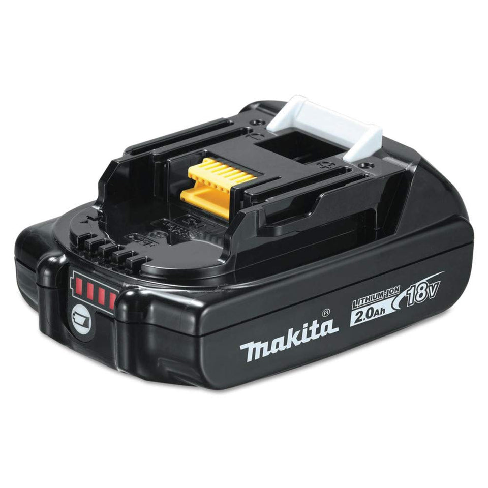 Makita BL1820B 18V compact battery front view for easy handling.