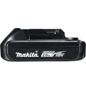 Makita BL1820B-2 LED indicator close-up for battery status.
