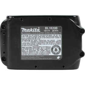 Makita BL1820B-2 twin-pack packaging shows two compact cells.