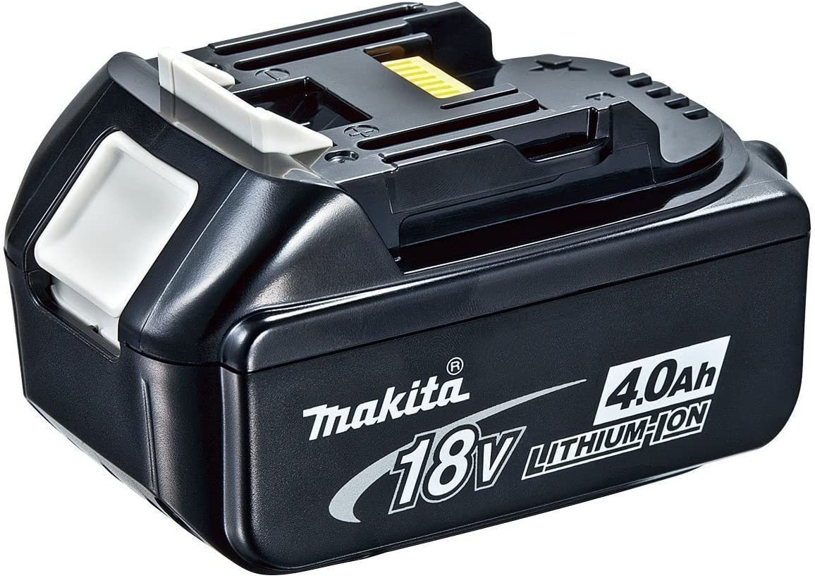 Makita BL1840B 18V 4.0Ah battery, foam cell tech, front view for longer run time