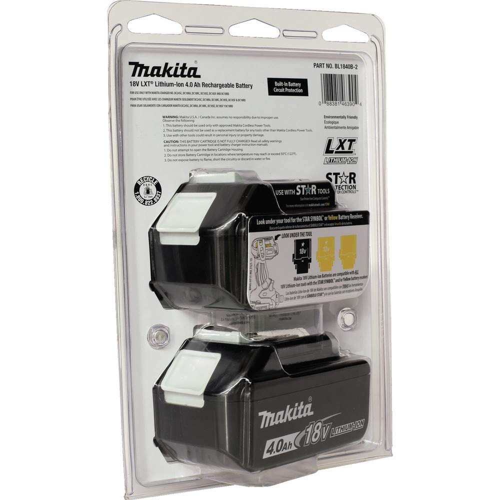 Makita BL1840B-2 battery storage-ready design for long-term readiness