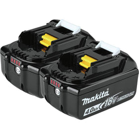 Makita BL1840B-2 18V LXT twin pack front view showing full runtime potential