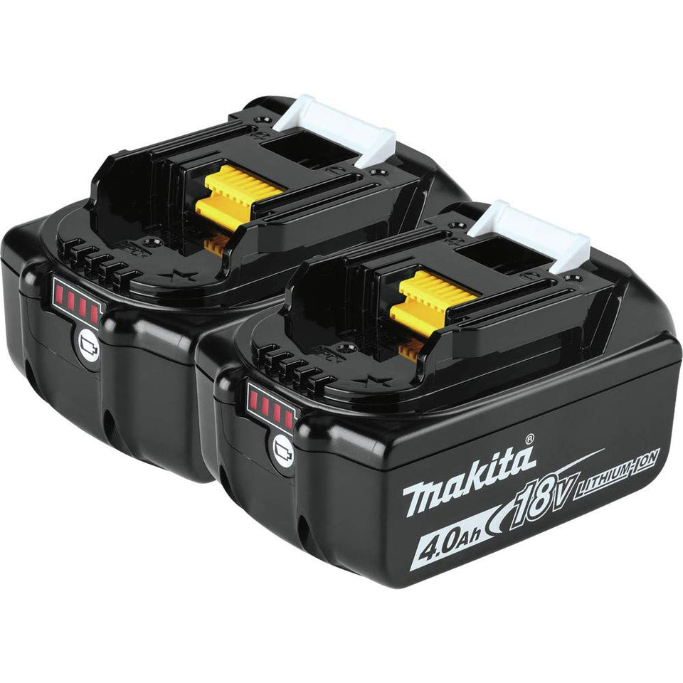 Makita BL1840B-2 18V LXT twin pack front view showing full runtime potential