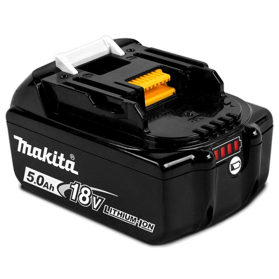Makita BL1850 18V 5Ah battery for reliable power across tools.
