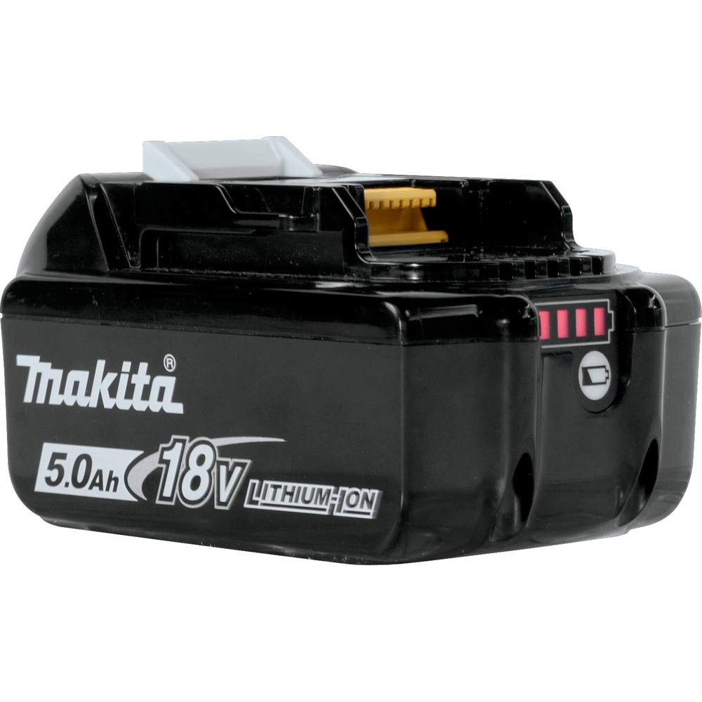Makita BL1850B battery with durable outer case resists daily wear.