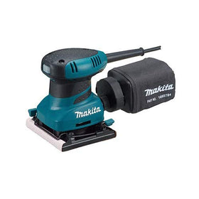 Makita BO4556K with tool case keeps sander organized on site.