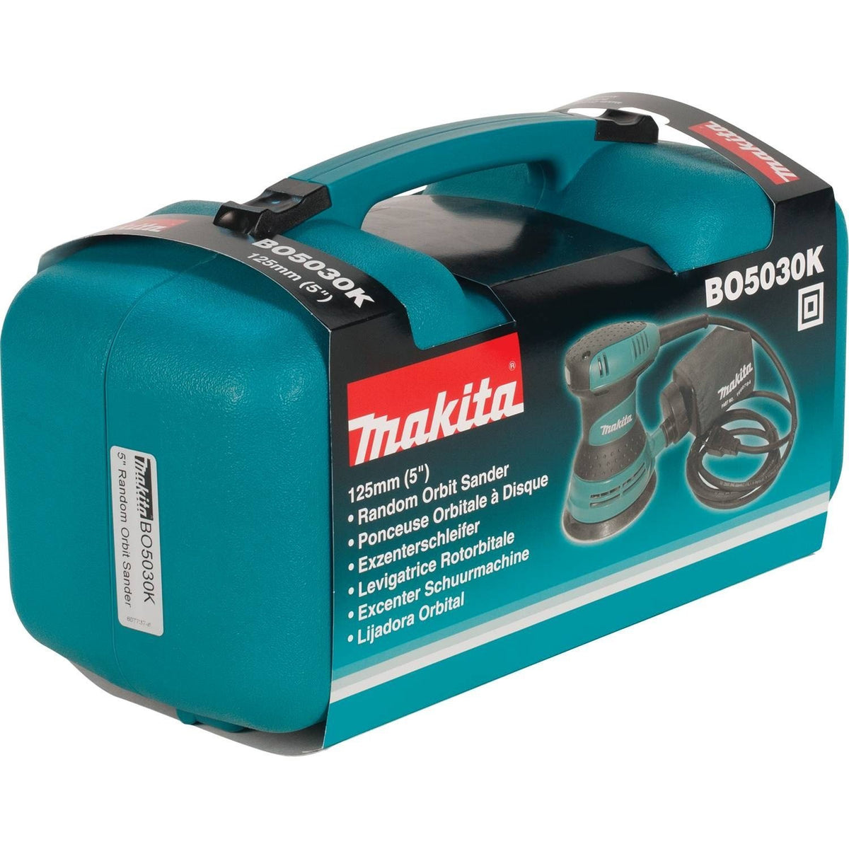 Makita BO5030K rubberized grip enhances comfort and control during use