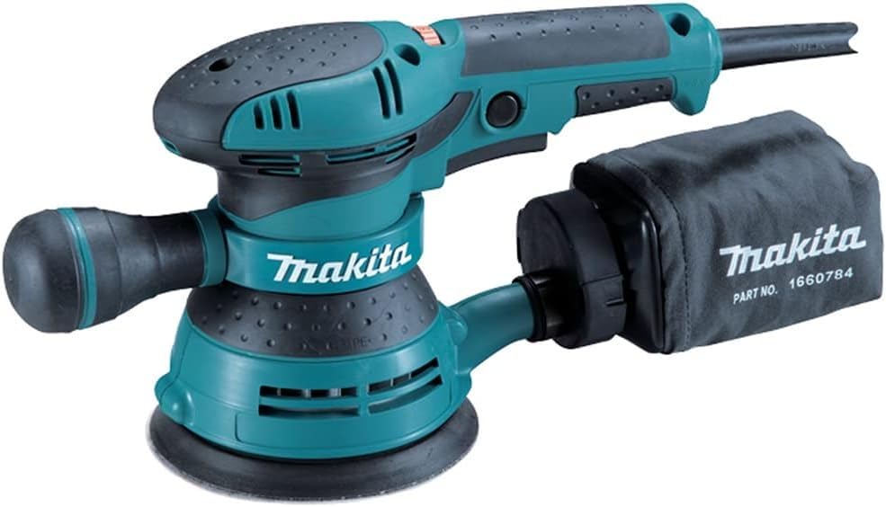 Makita BO5041K variable speed dial matches sanding to material.