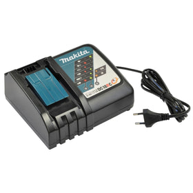 Makita DC18RC built-in fan cooling the battery during charging