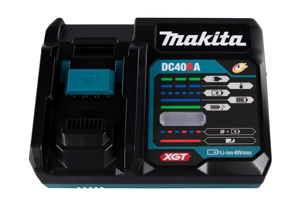 Makita DC40RA rapid optimum charger back view showing durability