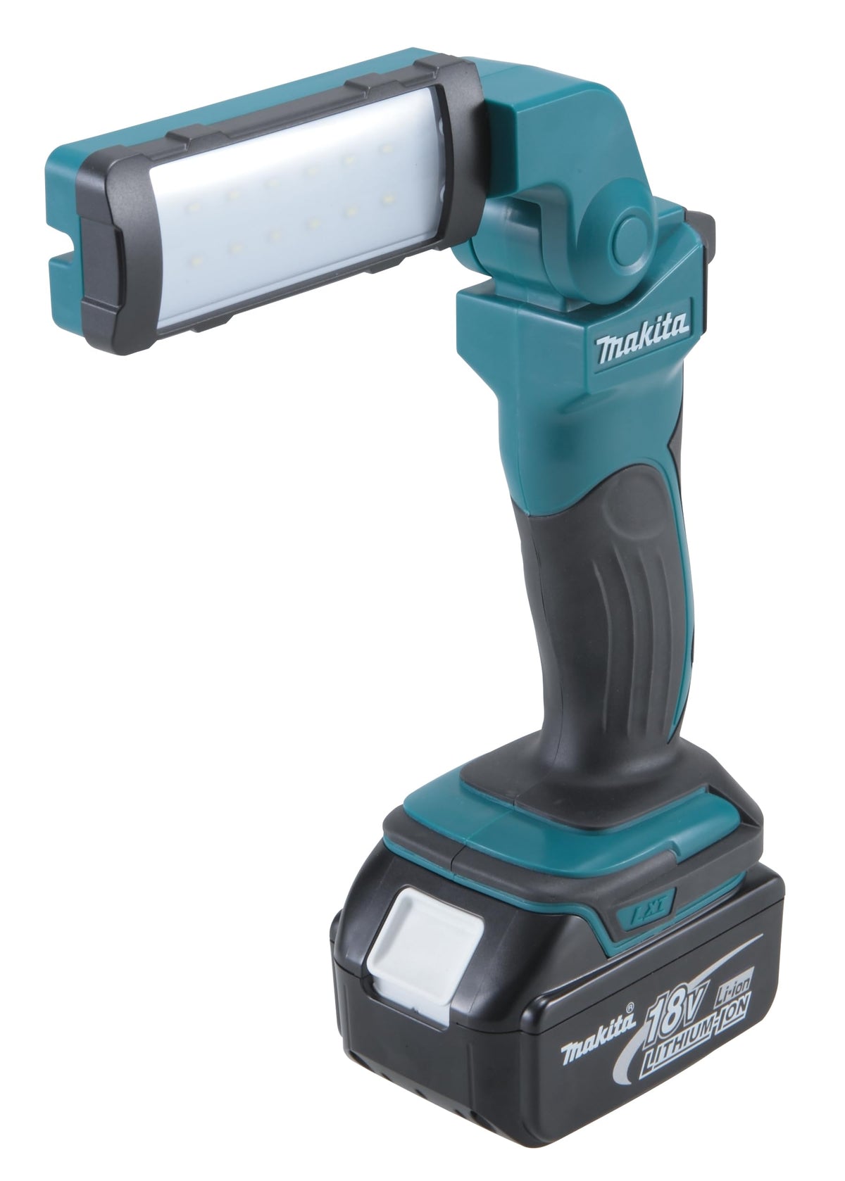 Makita DML801 360-degree metal hang hook enables hands-free positioning.